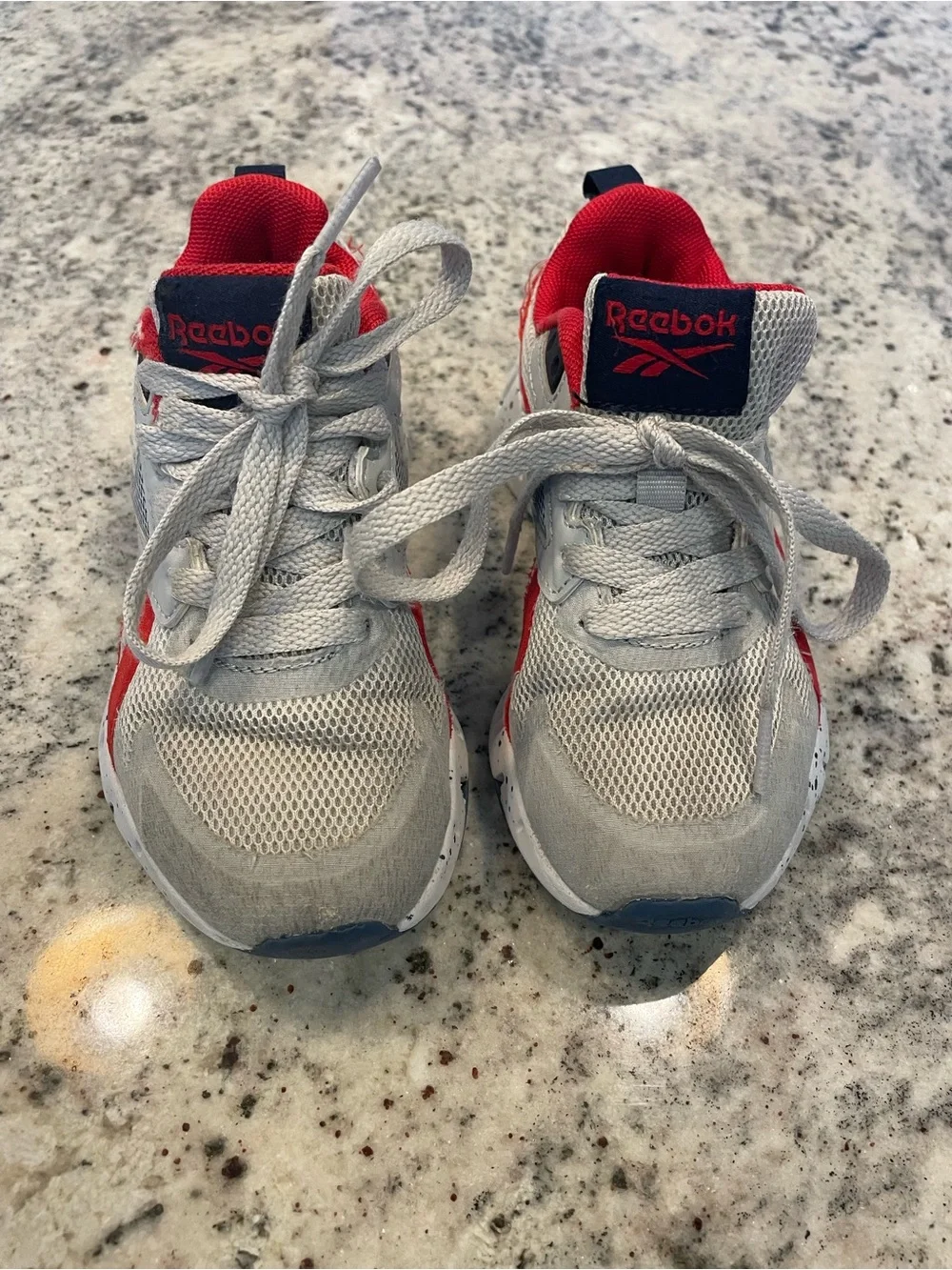 Reebok Kids Gray & Red Trail-Style Sneakers